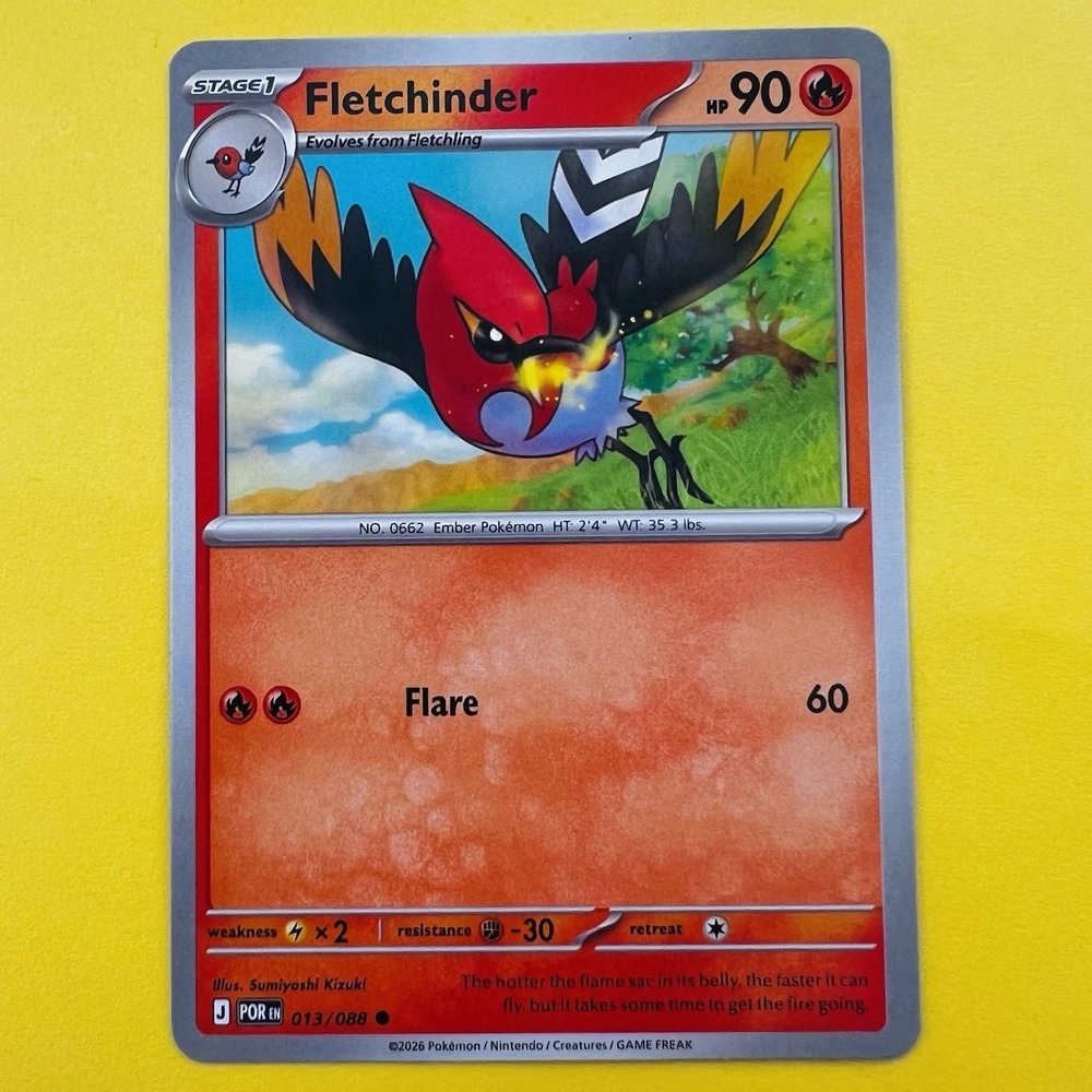 Pokemon Fletchinder ME03: Perfect Order POR 013/088 NM Common